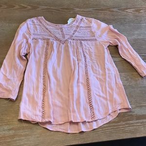 Sweet Wanderer Pink Embroidered Blouse